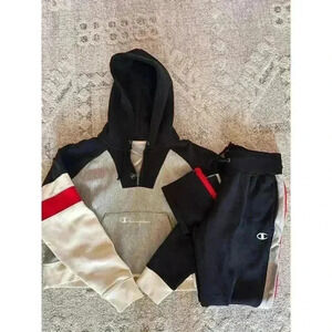 Champion Men's Multicolor Patchwork Sweat Set Size M Casual Outfit